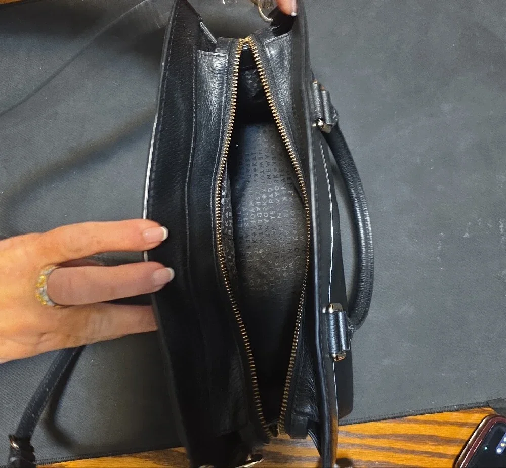 Kate Spade Black Leather Satchel Bag
